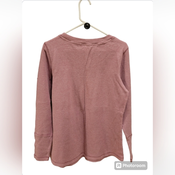 Christopher and Banks Long Sleeve Waffle Top in Rose/Pink Size Large - Picture 2 of 6